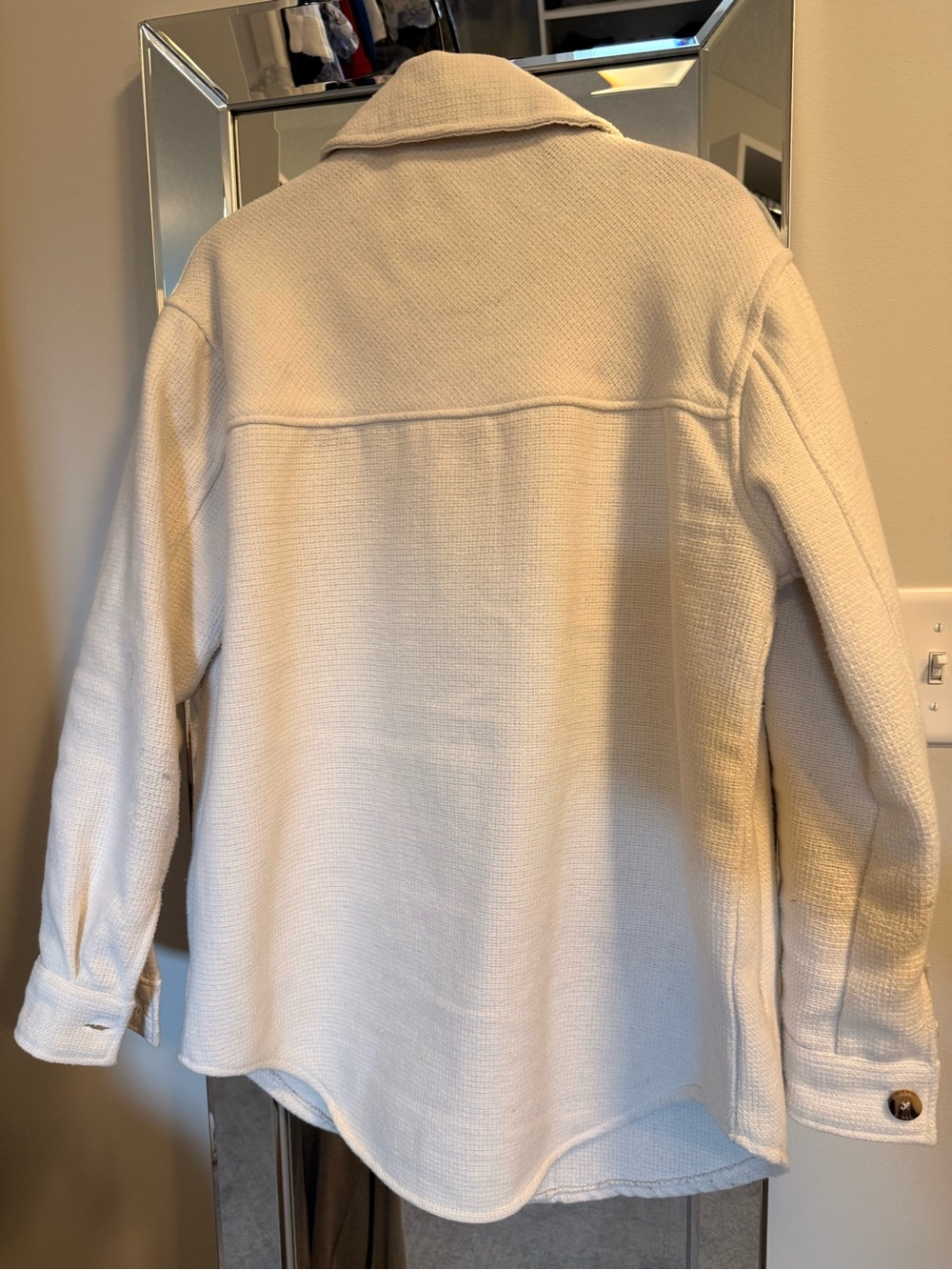 Ivory Button-Front Women’s Jacket - Picture 3 of 3
